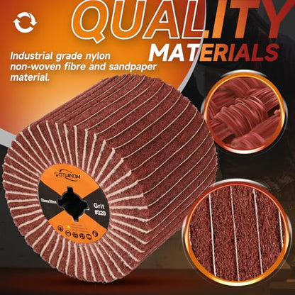 Surface Conditioning Tool 320 Grit Abrasive Drawing Polishing Drum - style: 320 grit with sandpaper