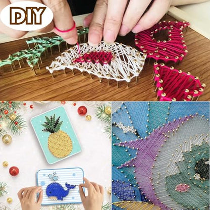newlng 500PCS Small Nail Round Head Tiny Nails String Art Nails Hand-Made Hardware Accessories Fasteners Mini Nail 1.5mm X 15mm/0.06"X0.6"(DXL) Black - color: Black1.5*15mm