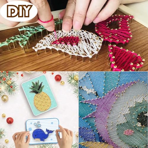 newlng 500PCS Small Nail Round Head Tiny Nails String Art Nails Hand-Made Hardware Accessories Fasteners Mini Nail 1.5mm X 25mm/0.06"X1"(DXL) Black - color: Black1.5*25mm