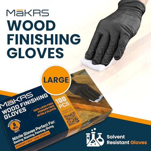 MāKRS Nitrile Finishing Gloves, Large, 100 Count
