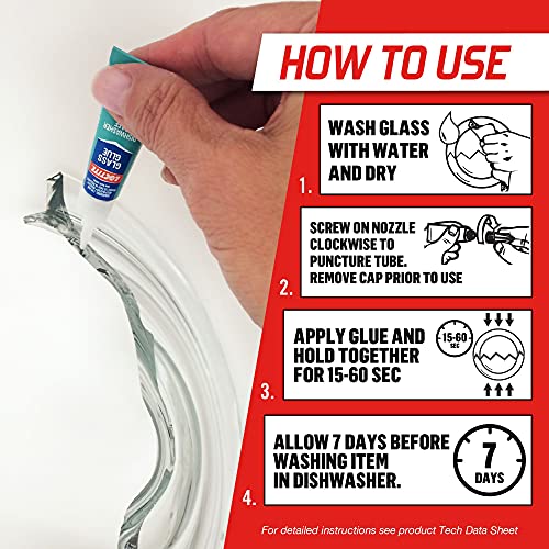 Loctite Glass Glue, 2 Gram Tube, 6 Pack - Clear Superglue for Glass, Plastic, Wood, Metal, Crafts, & Repair, Instant Glue Adhesive, Quick Dry - size: 0.07 Oz (Pack of 6)