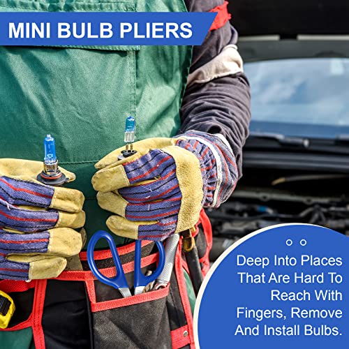 Minatee Mini Light Bulb Pliers Removal Tool for Halogen Bulbs, Blue - color: Blue