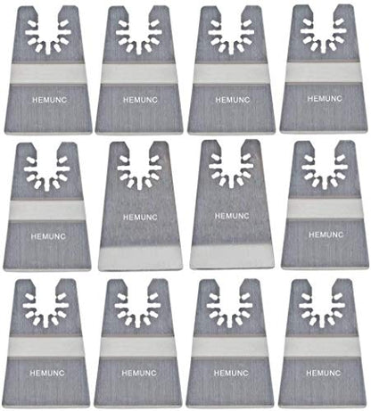 Oscillating Tool Scraper Blades Set, Include Oscillating Rigid Scraper Blade 10pcs, Flexible Multitool Scraper Blades 2pcs, Universal Fit Oscillating Multitool Scraper Blades for carpet tile adhesives - size: 12-Rigid & Flexible