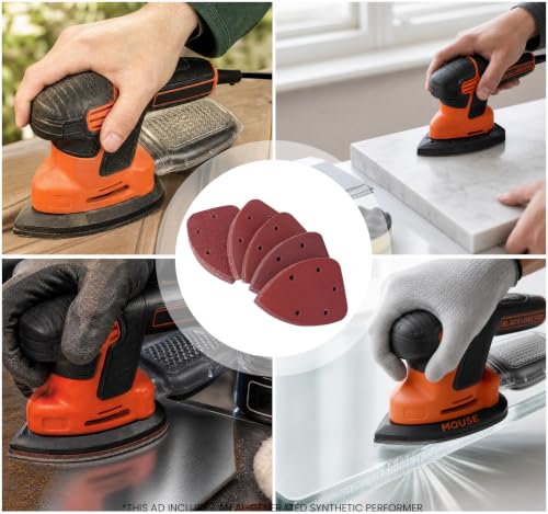 50PCS 5 Holes Mouse Sander Sandpaper - style: 5 hole 50PCS 40-800 Grit