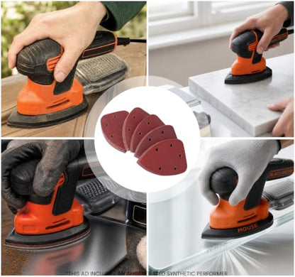 50PCS 5 Holes Mouse Sander Sandpaper - style: 5 hole 50PCS 40-800 Grit