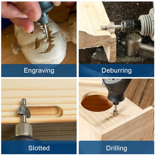 shengbenhao Wood Carving Bits Engraving Router Bit 20pcs
