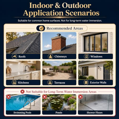 Waterproof Sealant, 35 Oz Transparent Waterproof Coating Indoor & Outdoor