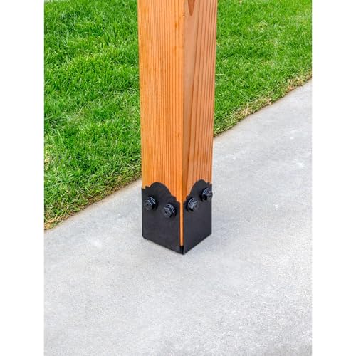 Simpson Strong-Tie APB66DSP-KIT Outdoor Accents APB66DSP Decorative Post Base Side Plate Bundle - with Required Fasteners