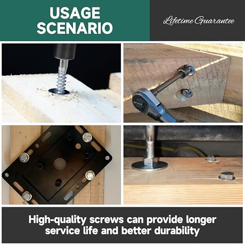 (20Sets) 1/4 20 Bolt, 1/4" x 3" Hex Head Lag Bolts, Heavy Duty Lag Screws with Washers, 304 Stainless Steel 18-8, 1/4 Bolt for Wood, Partial Thread - size: 1/4" x 3"