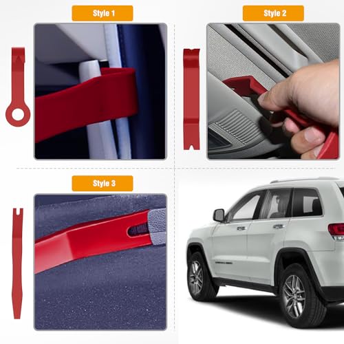GOOACC 9PCS Auto Trim Removal Tool Kit Red - color: 9pcs Trim Removal Tool Red