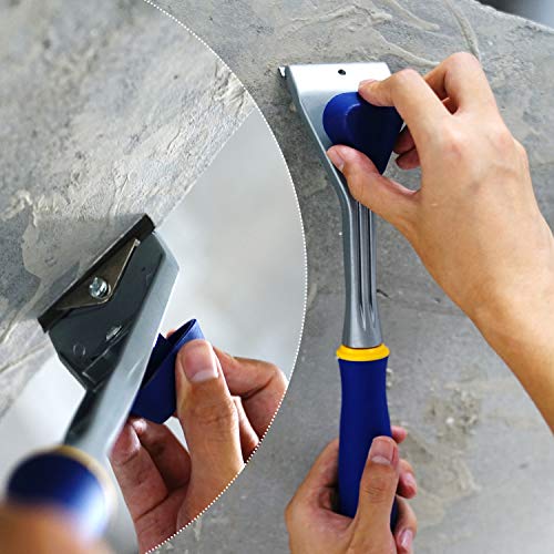 MANUFORE Paint Scraper with 2.5 Inch Double-edged Tungsten Steel Carbide Scraper with Extra 2 Blades