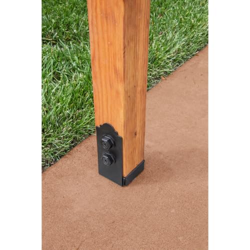 Simpson Strong-Tie APB1010R - Outdoor Accents Mission Collection APB Adjustable Post Base - for 10x10 Rough Lumber, ZMAX Coated Galvanized Steel, Black Powder-Coated (Pack of 2)
