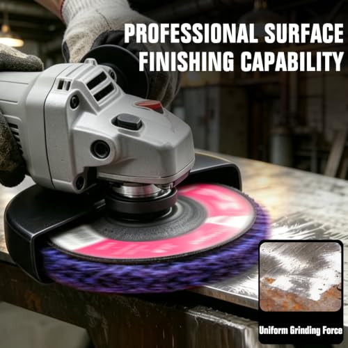 Stripping Discs 4-1/2" Paint & Rust Removal Wheels for Angle Grinder, Paint Rust Oxidation Weld Scale & Coating Removal Stripping Wheels, Multi-Color Abrasive Disc Set 6-Pack（Black Purple Green） - color: PURPLE&BLUE&BLACK