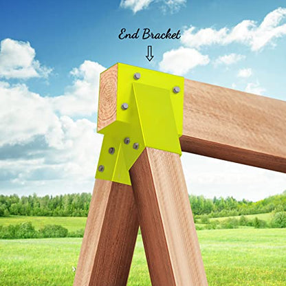 Highpro Swing Set Brackets-A-Frame 2 Swing Set Brackets with All Mounting Hardware - color: 2 A-frame Swing Set Bracket