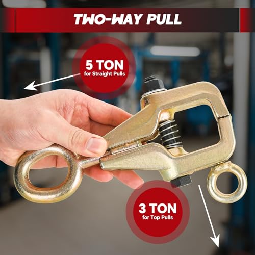 Professional 5 Ton 2-Way Auto Body Repair Clamp Kit 3PCS