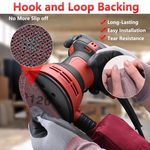 50 Pcs 5 Inch Mesh Sanding Disc Assortment for Random Orbital Sander - style: 5 Inch