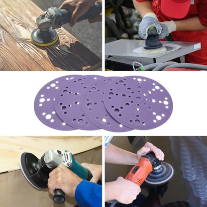 6 Inch Ceramic Sanding Discs 320 Grit, 49 Hole, 50 Pack - style: 320 Grit