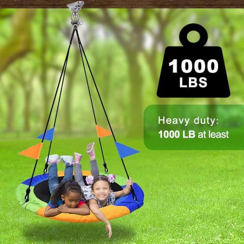 SELEWARE Silent Swing Hanger Heavy Duty Bearing Swing Hooks 2 Pack - color: C: 360° Bearing Swing Hanger ( 2 Pack )