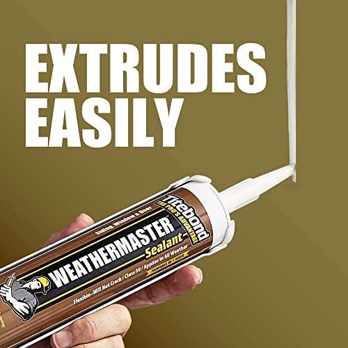 Titebond 43991 Weather Master Sealant Cartridge, 10.1 oz., Crystal Clear - size: 9.5 oz, style: 43991, Clear
