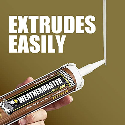 Titebond 43991 Weather Master Sealant Cartridge, 10.1 oz., Crystal Clear - size: 9.5 oz, style: 43991, Clear