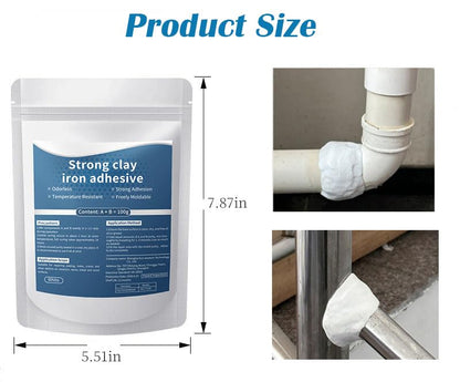 Epoxy Putty Fast Repair Clay, 2-Part Repair Filler Putty for Metal Wood Ceramic Stone Tile and Plastic, Filling Cracks Holes and Surface Repairs（1Pack）