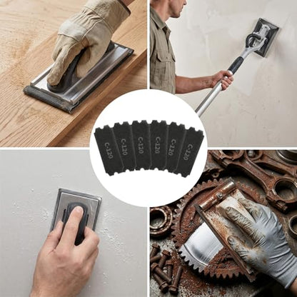 12PCS Dual-Sided Drywall Sanding Screens, 120 Grit, 4-3/16" x 11-1/4" - size: 120Grit-12pcs