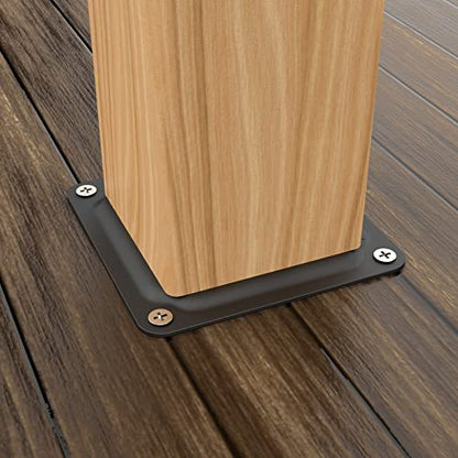 ForoGore 4" x 4" Wood Post Plate Connector, Powder-Coated Decking Post Base - size: 4 PCS