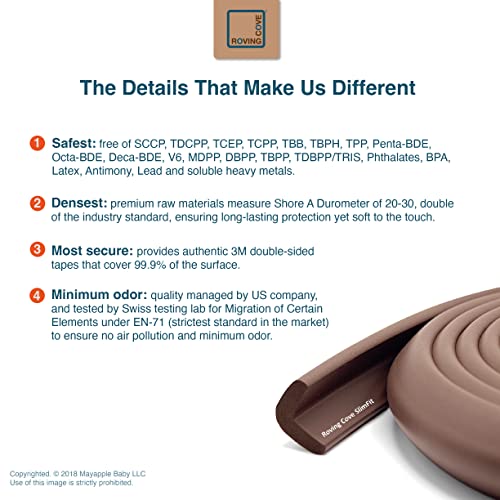 Roving Cove Furniture Edge Protector, Desk Edge Cover, Small 9ft Edge Only - color: Coffee Brown, size: Small 9 Foot (Pack of 1)
