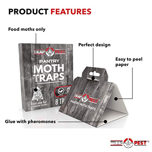 Trap a Pest Pantry Moth Traps - Pheromone Lure Glue Traps - 12 Pack - size: 12 Pack