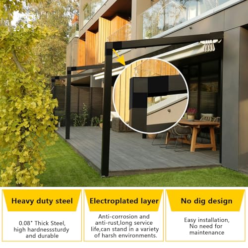 4x4 Pergola 2-Way Brackets,L-Shaped 15° Angled Design 4Pack - size: 4x4 15°