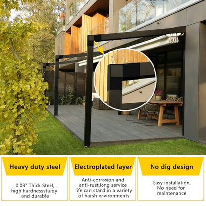 4x4 Pergola 2-Way Brackets,L-Shaped 15° Angled Design 4Pack - size: 4x4 15°
