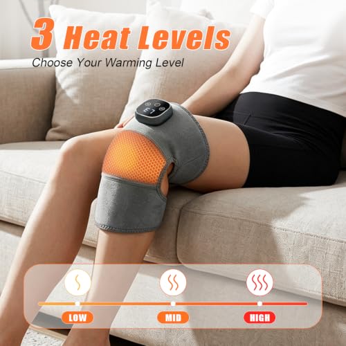 Knee Heating Pad with Massage, 1 Pack Rechargeable Knee Massager - size: 1 Pack