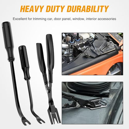 GOOACC 238Pcs Trim Removal Tool Auto Push Pin Bumper Retainer Clip Set - color: 120Pcs Clips + 118 Remover Black