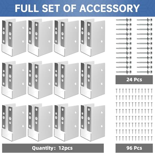 Concealed Joist Hanger,2" x 4" Hanger (Galvanizing 12 PCS) - size: Galvanizing 2" x 4"- 12 PCS