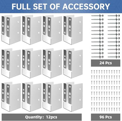 Concealed Joist Hanger,2" x 4" Hanger (Galvanizing 12 PCS) - size: Galvanizing 2" x 4"- 12 PCS