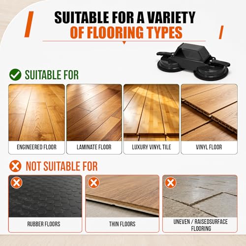 Floor Gap Fixer Tool with Suction Cup,Laminate Floor Gap Repair Kit