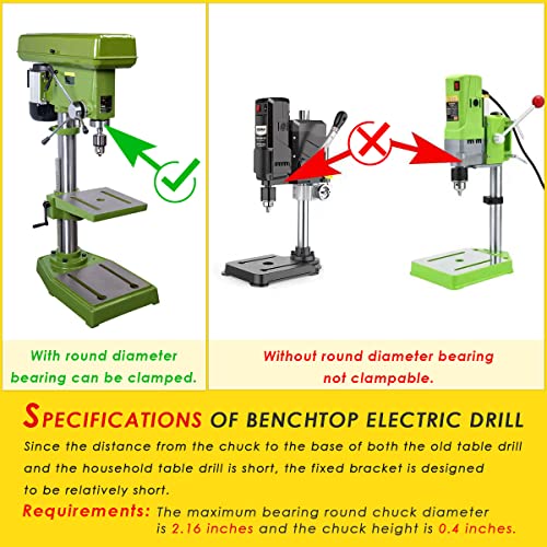 Square Hole Drill Bit Adapter, Mortising Attachment for Drill Press