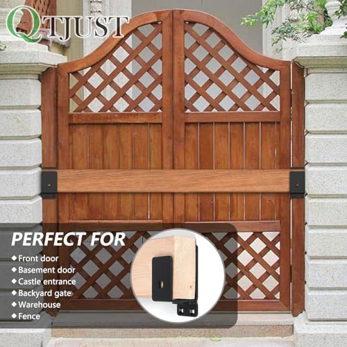 16Pack Black Heavy Duty 2x4 Steel U Door Barricade Bracket for Security Use - size: 16 Pack