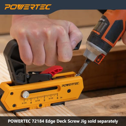 POWERTEC 4 in. T15 Torx Driver Bit (2 Pack) - S2 Alloy Steel Decking Bits with Depth Stop, 1/4" Hex Shank for Drills & Impact Drivers, Compatible with Edge Deck Jigs (72187) - color: T15 Torx Driver Bit (4")