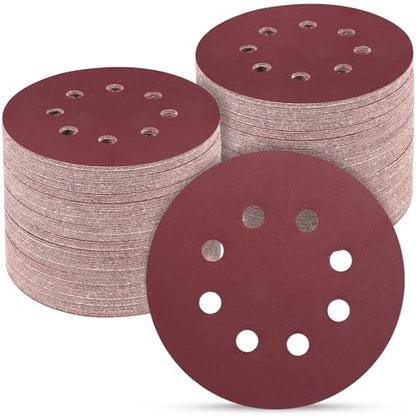 100PCS 5 Inch Sanding Discs 600 Grit Sandpaper for Orbital Sander - style: Aluminum oxide