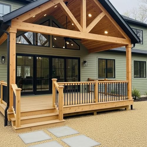 Akenow 61 Pack 36" X1 Deck Balusters,Flat Straight Baluster with Screws - size: 36Inch