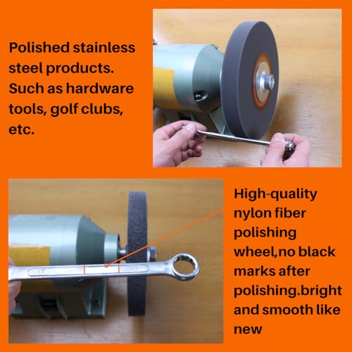 Deburring Nylon Fiber Buffing Wheel 9P hardness. Polishing Stainless Steel