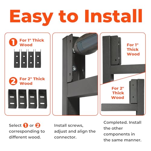 Adjustable Steel Frame DIY Building Gate Kit for 7ft High Fences - size: 36-60“ Wide（7Feet）-1Pack