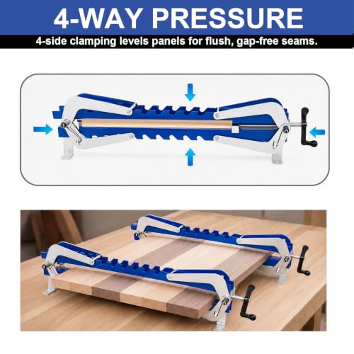 24 Inch Panel Clamp 4-Way Pressure Parallel Clamps (2 Pack Blue) - size: 2-24inch