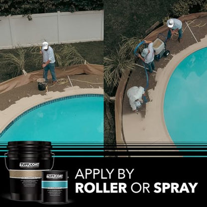 Tuff Coat UT-118 Waterpark Blue - 1 Gallon: Medium Texture, Non-Submersible, Water-Based, Rubberized Non-Skid Coating