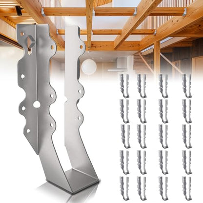 50 Pcs 2x8 Joist Hangers,18 Gauge Metal Face Mount Joist Hangers, Lu28 Joist Hangers Galvanized, Hurricane Ties for Rafter, Rafter Brackets 2x8 for Deck,Floor,Roof Overhang and Ceiling Joist - size: 50 Pcs 2x8 Joist Hanger, style: Silver