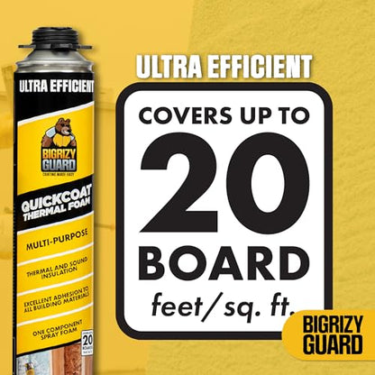 Closed Cell Spray Foam Insulation - 12 Pack, DIY Polyurethane Expanding Insulation Sealant for Garage Door, Attic, Walls - Covers 240 Board Feet (Gun & Cleaner Not Included) - size: 12 Pack, style: Insulation Foam