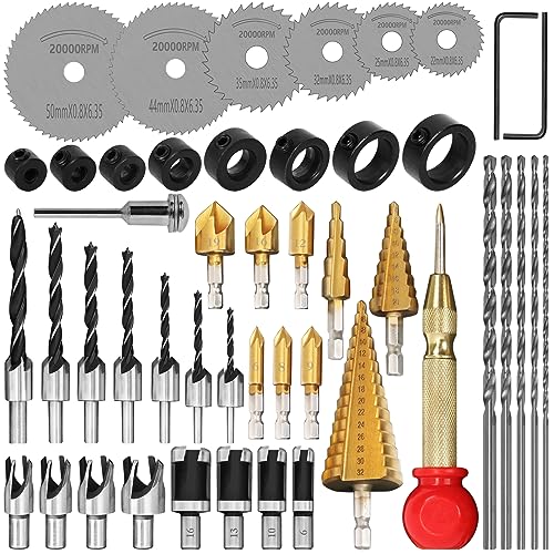 47 Pcs Woodworking Tools and Accessories Countersink Drill Bit Set - color: 47 Pcs no box