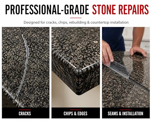 II29 20 oz. Stone Kit - Installs Slabs, Chips, Cracks. Rebuild Lost Stone - size: 20 oz
