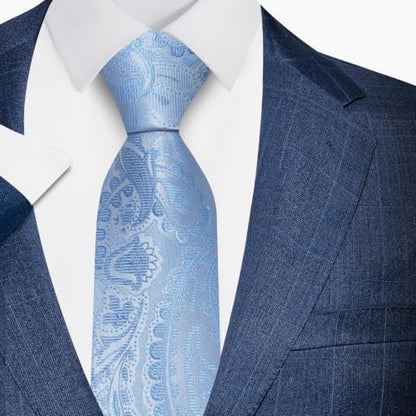 joy alice Tie For Men 6 PCS Necktie Woven Jacquard Neck Ties Set Neck Ties - color: Sky Blue Purple Brown Burgundy
